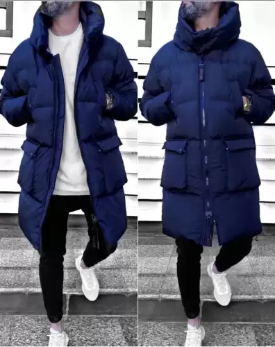 Geaca barbati groasa bleumarin de iarna B6191 D0-4