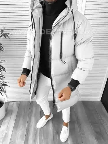 Geaca barbati groasa gri de iarna cu defect DEF8041B D1-3