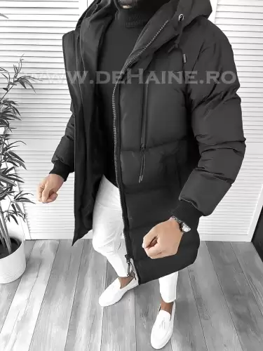 Geaca barbati groasa neagra de iarna 8041  D0-4