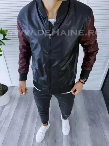 Geaca barbati neagra din piele ecologica B5991 D5-4.1