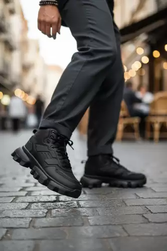 Ghete barbati negre 11925 H50 N1-5