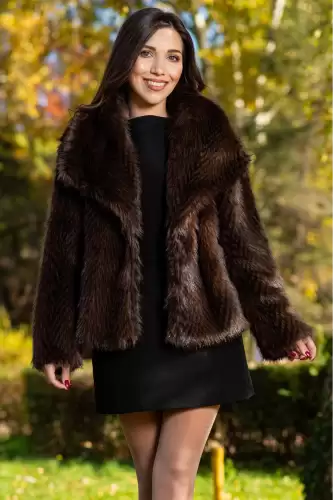 Haina de blana artificiala Barbara maro