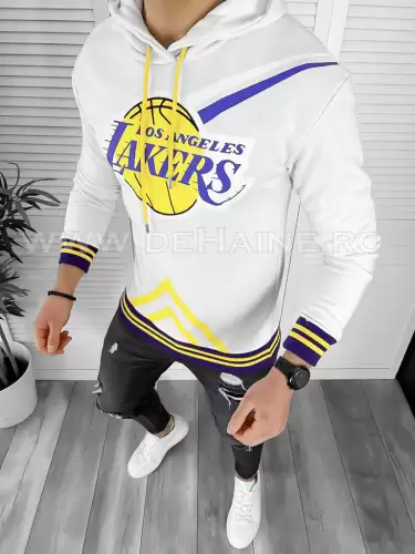 Hanorac barbati alb slim fit K013 N3-3