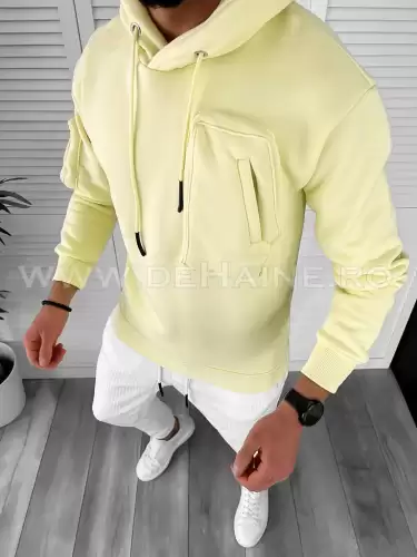 Hanorac barbati galben slim fit K170 O3-6.3