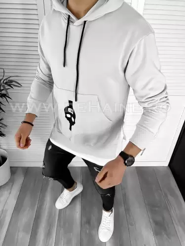 Hanorac barbati gri slim fit K179 21-1