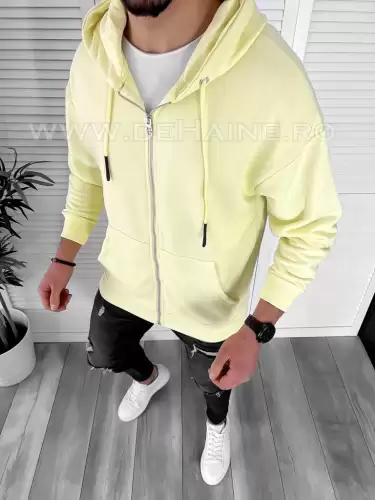 Hanorac barbati slim fit galben K109 87-4.1