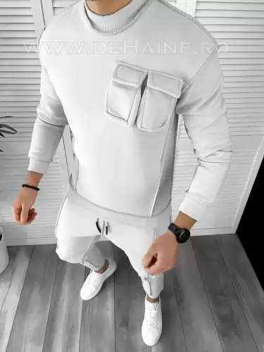 Hanorac barbati slim fit gri deschis K156 29–4.3