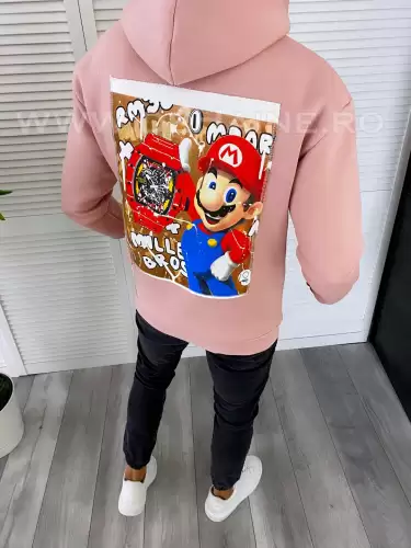 Hanorac barbati slim fit roz K338 93-5