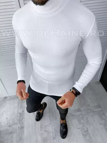 Helanca barbati alba slim fit ZR cu mic defect  DEF3310 D3-2.1