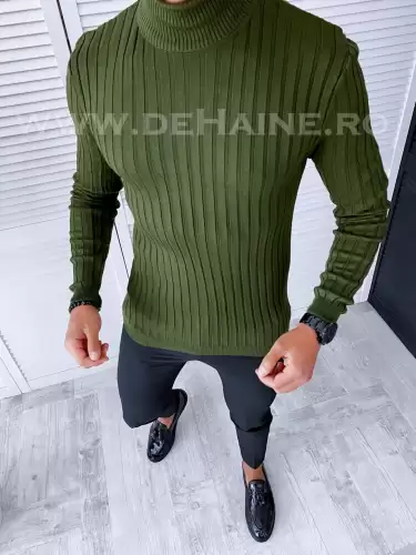 Helanca barbati slim fit kaki B2736 N2-4