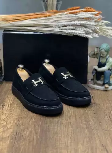 Mocasini barbati casual negri piele eco comozi 11855 T15-3