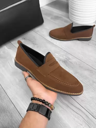 Mocasini barbati maro  tapla subtire  piele eco  comozi 12311 N15-2