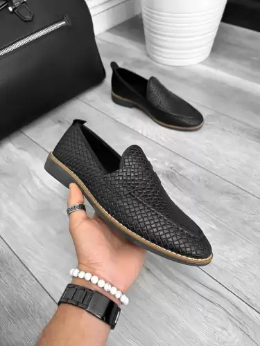 Mocasini barbati negri tapla subtire piele eco comozi 12317 N2.3.4-2