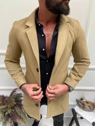 Palton barbati bej B6791 122-4