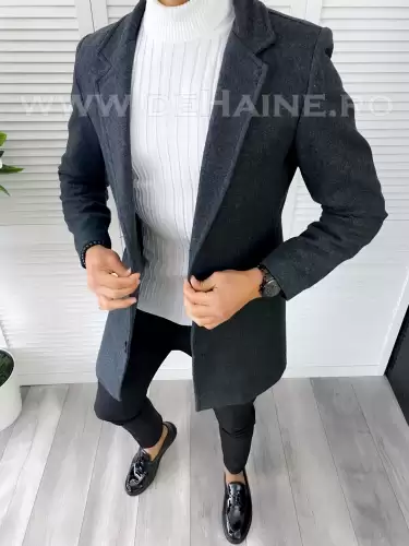 Palton barbati gri inchis B6791 118