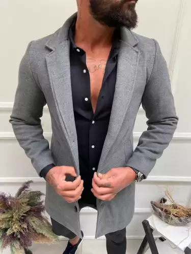Palton barbati gri inchis B6791 119