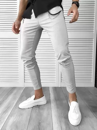 Pantaloni barbati casual gri 10614