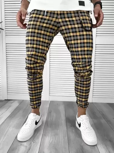 Pantaloni barbati casual in carouri 11960 B4-5.1