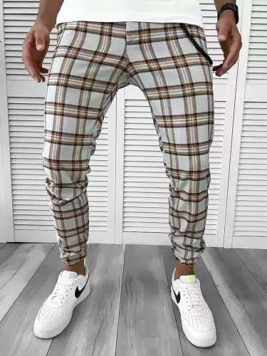 Pantaloni barbati casual in carouri 12115  D4-5.1