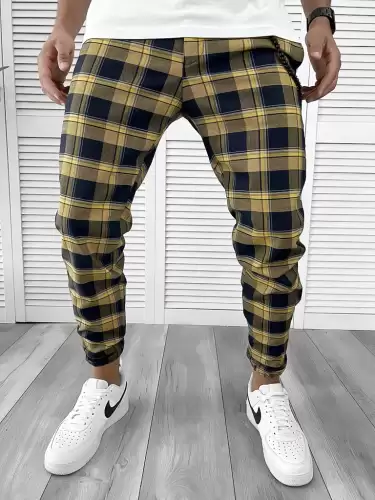 Pantaloni barbati casual in carouri 12119 B3-2.1