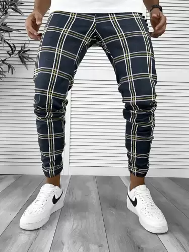 Pantaloni barbati casual in carouri 12287 F3-5.1 E 8-5