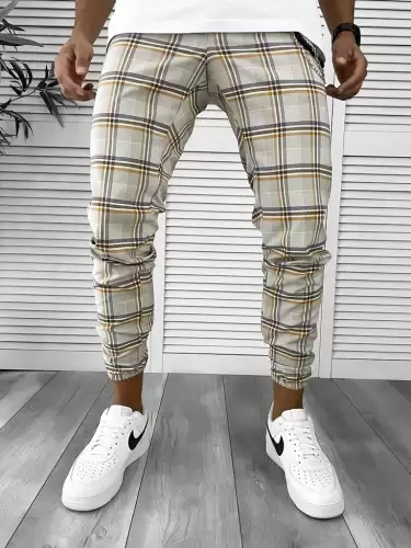 Pantaloni barbati casual in carouri 122901SD B7-5.3