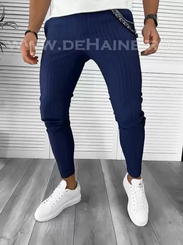 Pantaloni barbati casual regular fit bleumarin B7887 14-4 E~