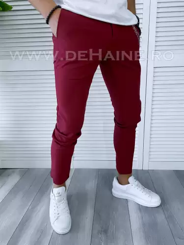 Pantaloni barbati casual regular fit grena B1734 U3 A3-3