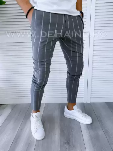 Pantaloni barbati casual regular fit gri B1644 U2