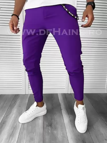 Pantaloni barbati casual regular fit mov B1734  B12-4 S3-1