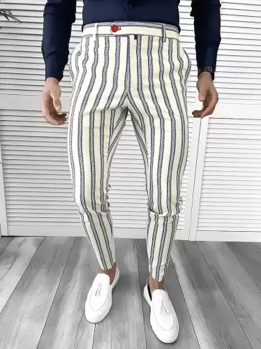 Pantaloni barbati eleganti 10494 F6-4.3 12-2 E~