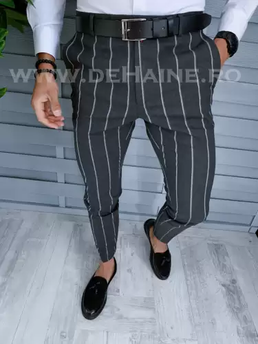 Pantaloni barbati eleganti gri B1301  110-3