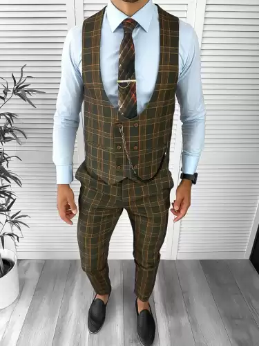 Pantaloni barbati eleganti in carouri 1745 O3-3.3