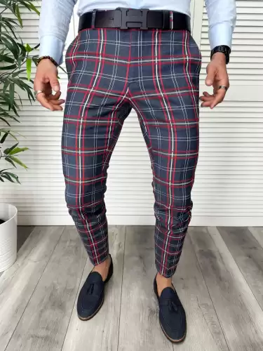 Pantaloni barbati eleganti in carouri B1745 B15-4