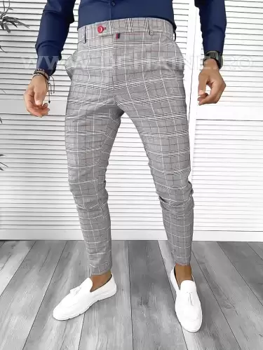 Pantaloni barbati eleganti in carouri B8773  P18-3.3