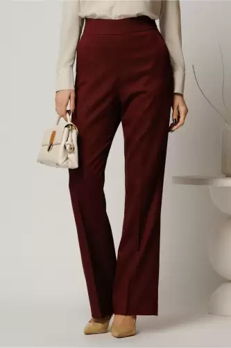 Pantaloni dama grena office croi drept