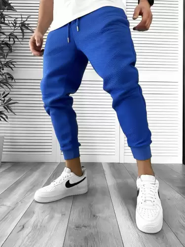 Pantaloni de trening albastri conici  k041 N4-4