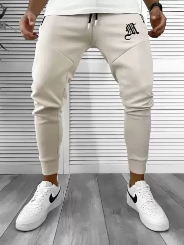 Pantaloni de trening bej   silon   conici 12375 26-5