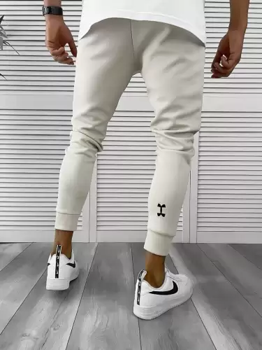 Pantaloni de trening bej  silon  conici 12379 34-2.1