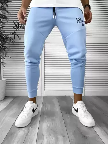 Pantaloni de trening bleu conici 12347 27-1