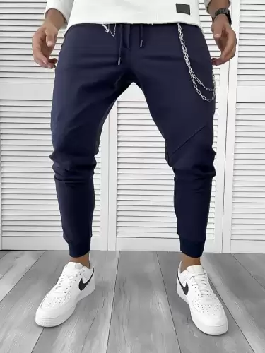 Pantaloni de trening bleumarin conici 12111 81-5