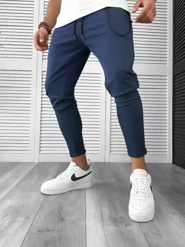 Pantaloni de trening bleumarin conici 12605 87-3.1