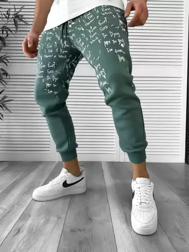 Pantaloni de trening verzi conici 172 O2-4.2
