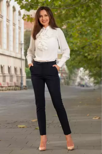 Pantaloni office eleganti Effect bleumarin