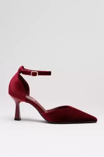 Pantofi eleganti burgundy cu aspect rafinat