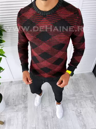 Pulover barbati gros negru slim fit T3635 27-3.3