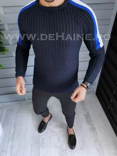 Pulover barbati gros slim fit bleumarin ZR T3570 103-2