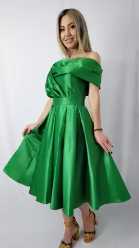 Rochie de ocazie midi din tafta