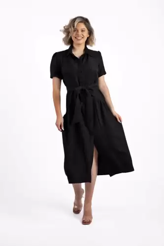 Rochie de zi din vascoza de culoare neagra
