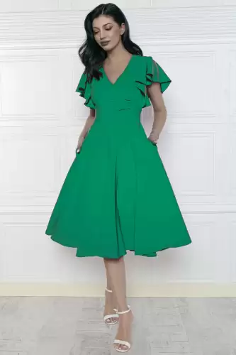 Rochie de zi in clos cu buzunare laterale